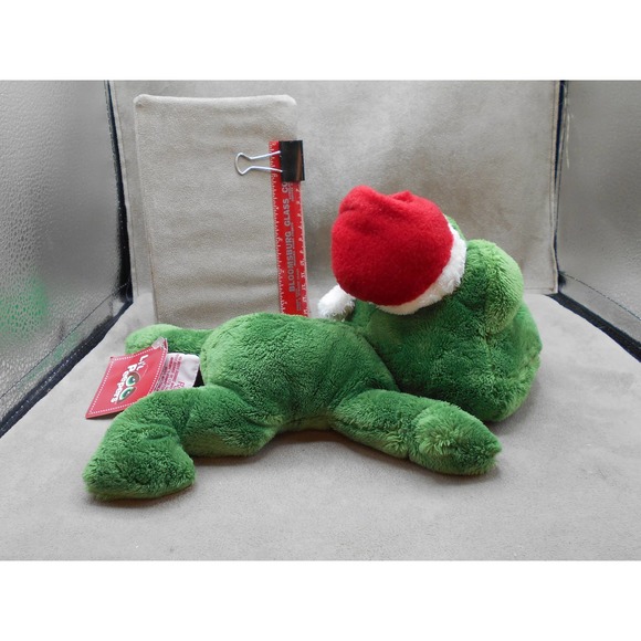 Russ Lil Peepers Christmas Frog #32937 10" Plush w/Tag Big Eyes Rare - Picture 5 of 7
